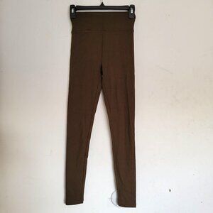NEW Forever 21 Full Length Dark Olive Green Brown Legging Tights Size Small